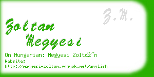 zoltan megyesi business card